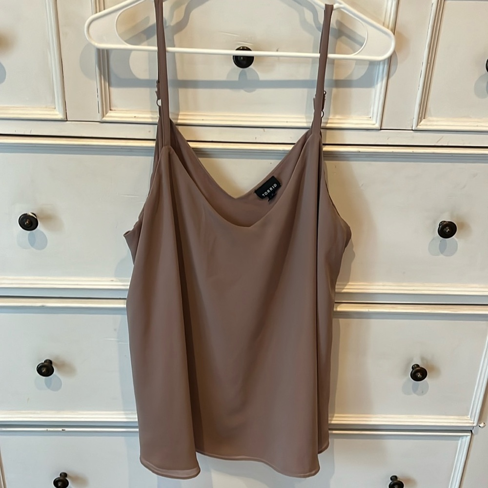 Torrid Nude Chiffon Tank